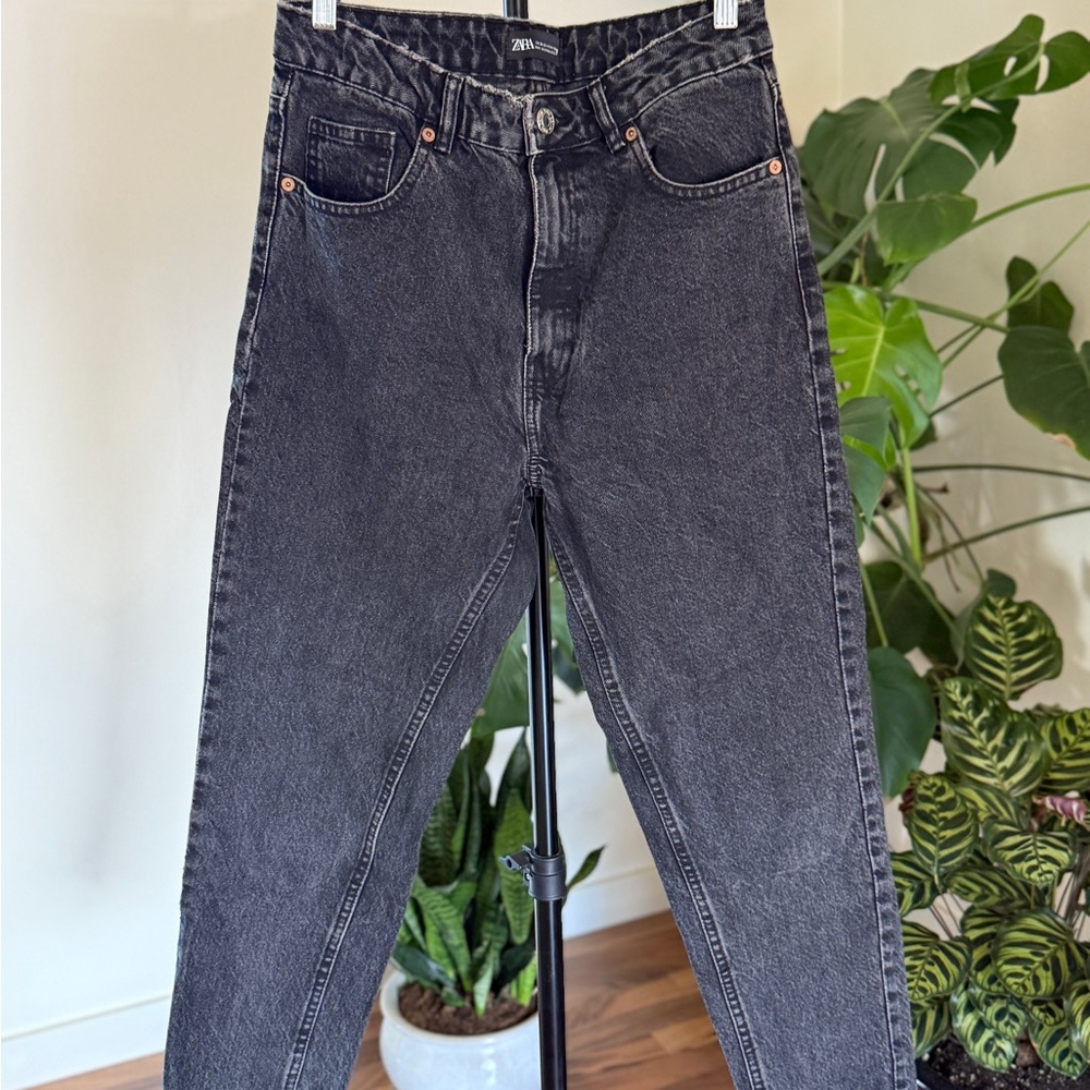 Black Zara Balloon Denim Pants
